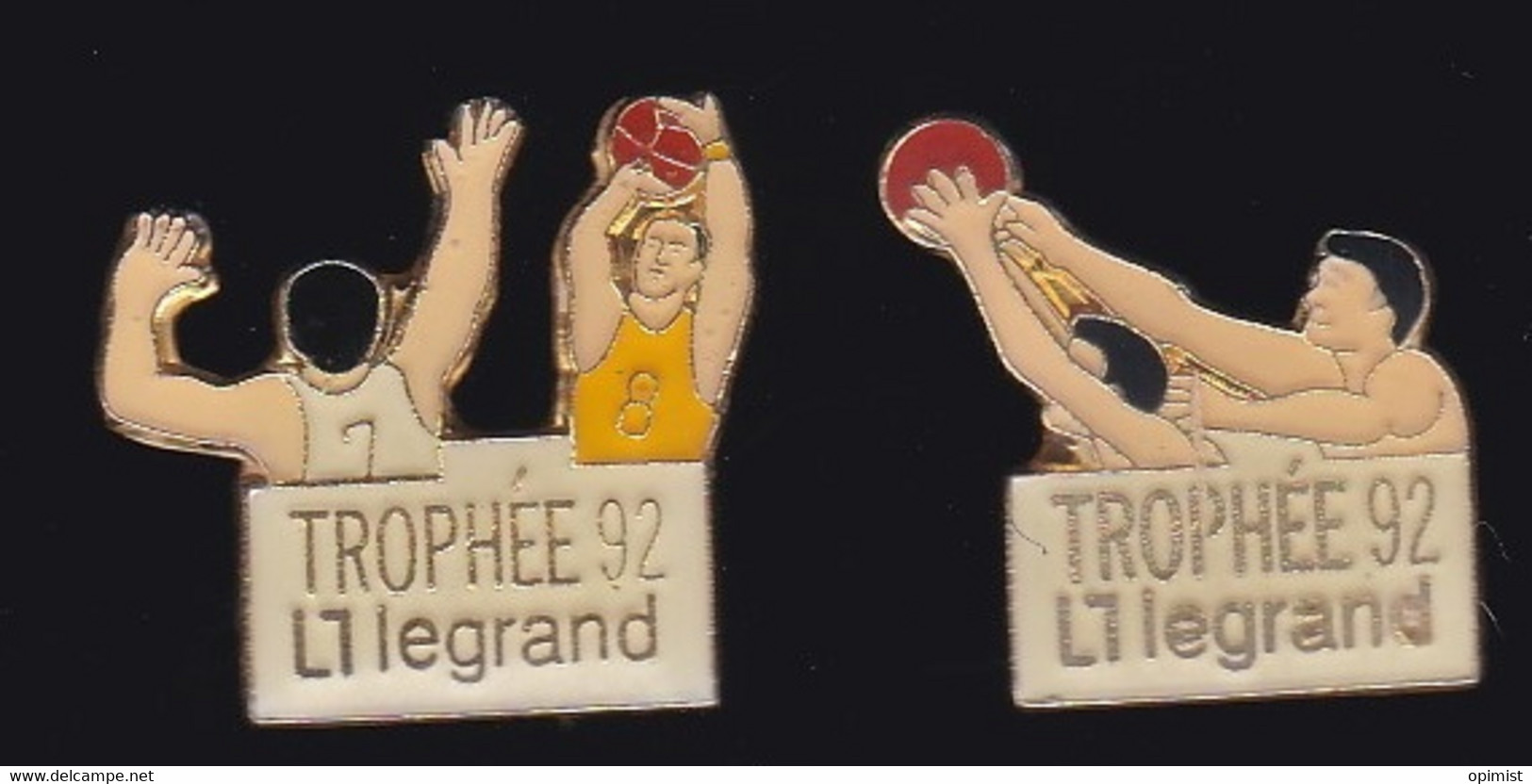 68003- Lot De 2 Pin's.Trophée Legrand Basket Ball - Basketball