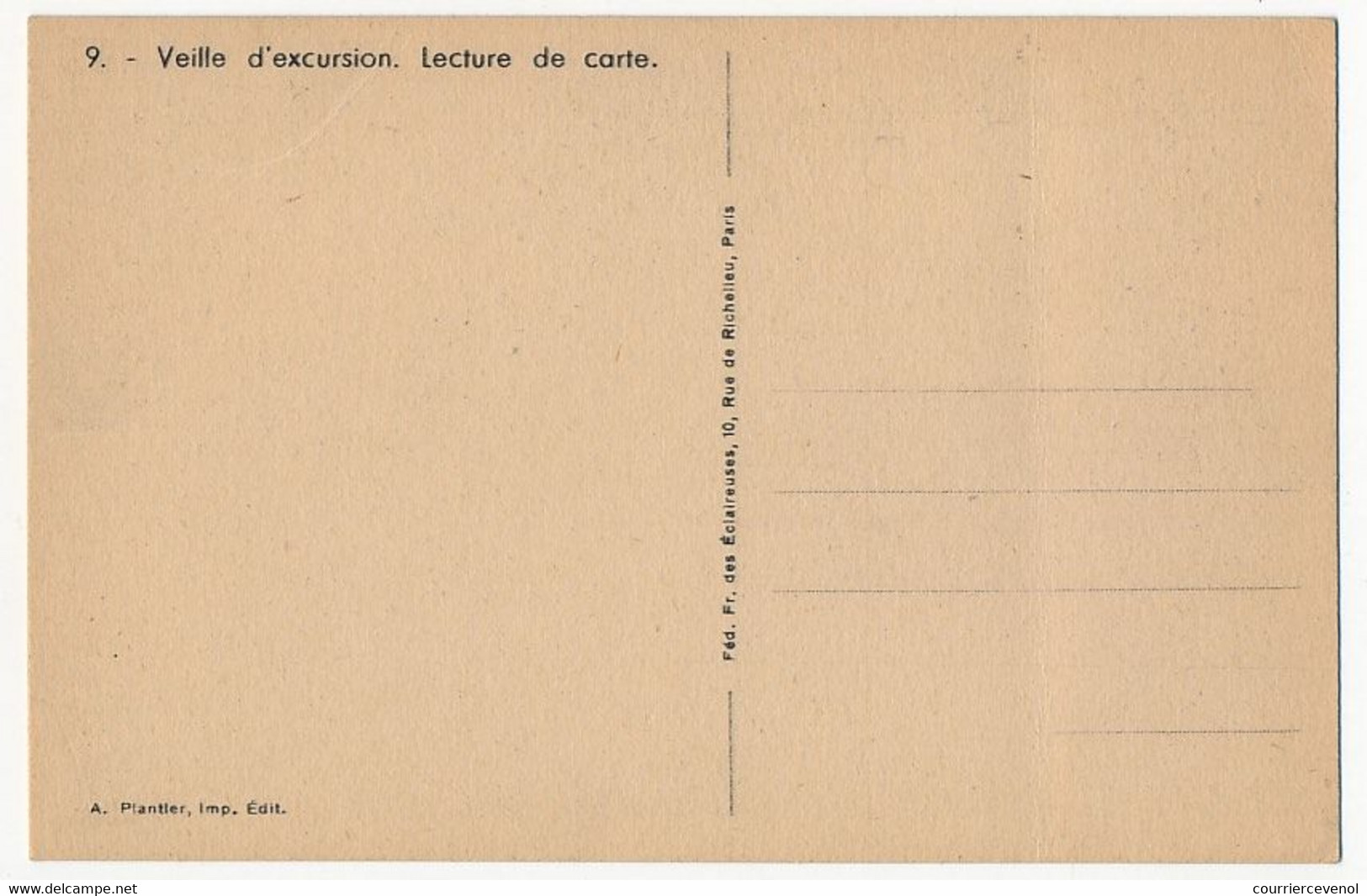 CPA - Scoutisme - Veille D'excursion. Lecture De Carte (Fédération Des Eclaireuses) - Movimiento Scout