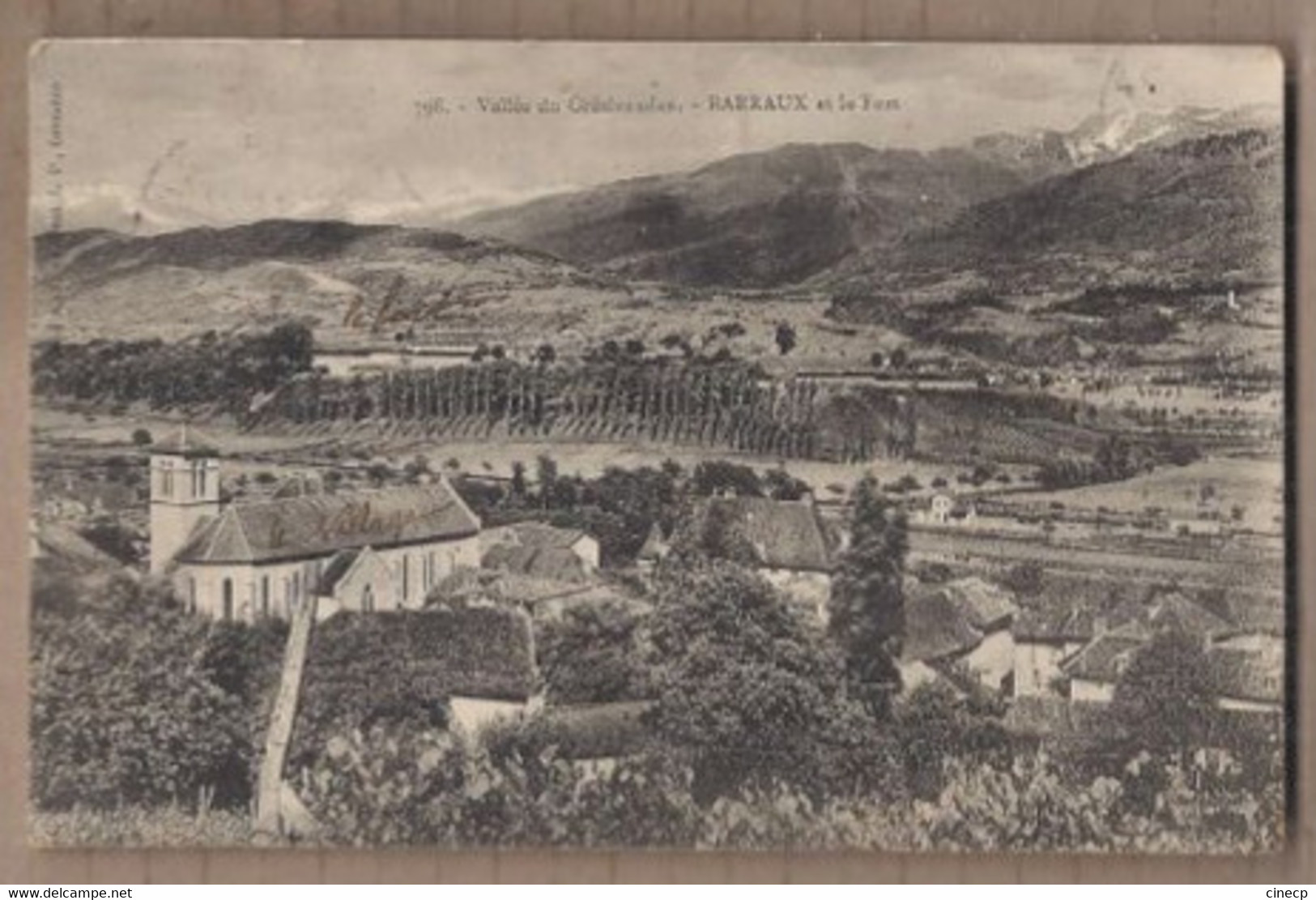 CPA 38 - BARRAUX - Vallée Du Grésivaudan - Barraux Et Le Fort - Très Jolie Vue Générale Du Village + Jolie Oblitération - Barraux