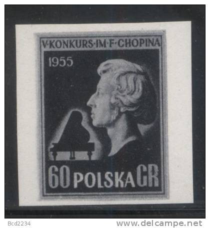 POLAND 1954 CHOPIN PIANO COMPETITION BLACK PRINT NHM Music Composers France Pianist - Sonstige & Ohne Zuordnung