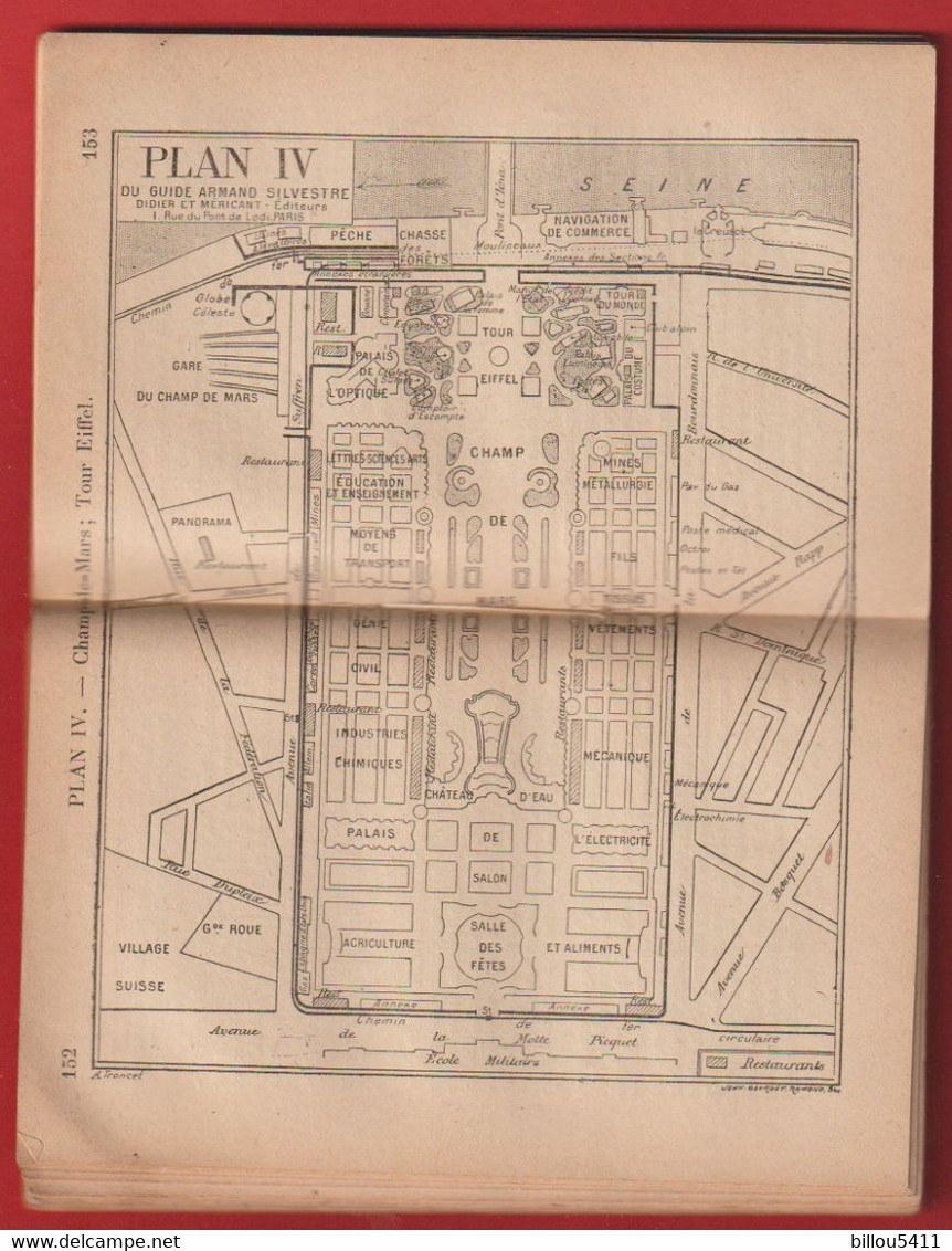 GUIDE Plan PARIS EXPOSITION De 1900 Plans Chemin De Fer Gare Fiacre Omnibus Tramway PUB RHUM ST JAMES CHAMPAGNE MERCIER - 1801-1900