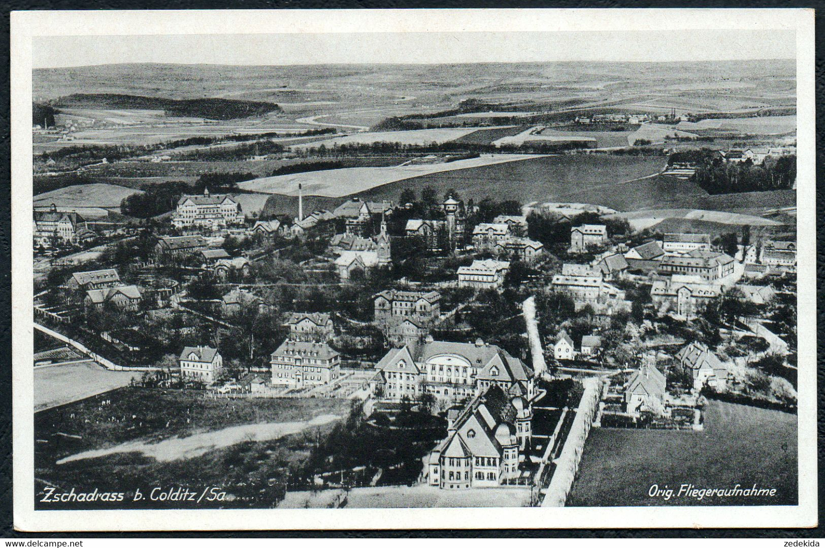 E3317 - Zschadrass Bei Colditz Orig. Fliegeraufnahme Luftbild - Aero Bild - RLM - Colditz