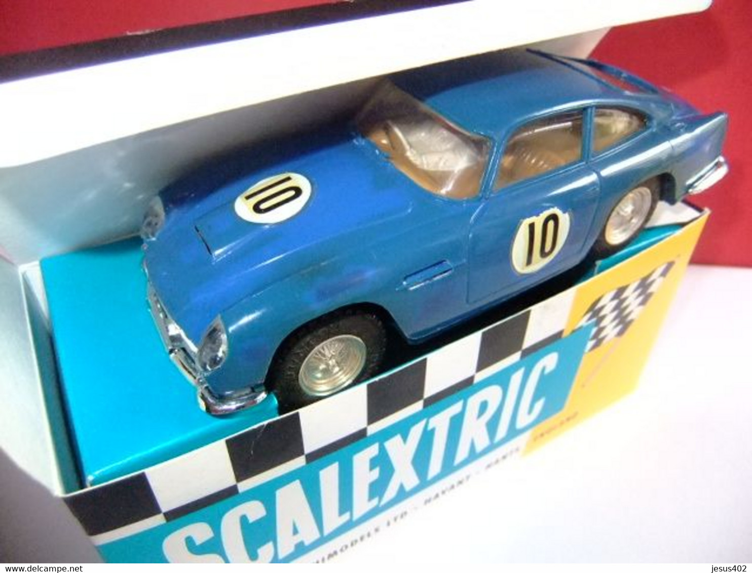 SCALEXTRIC triang ASTON MARTIN DB 4 GT MM / C 68 azul # 10 Made in England