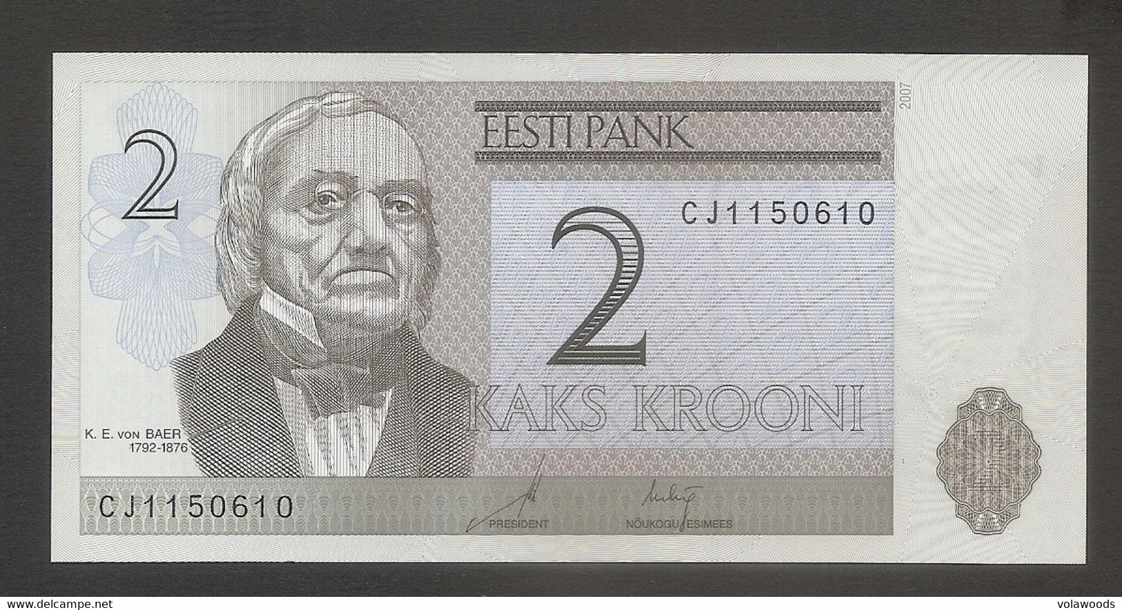 Estonia - Banconota Non Circolata FDS Da 2 Corone P-85b - 2007 #18 - Estonie