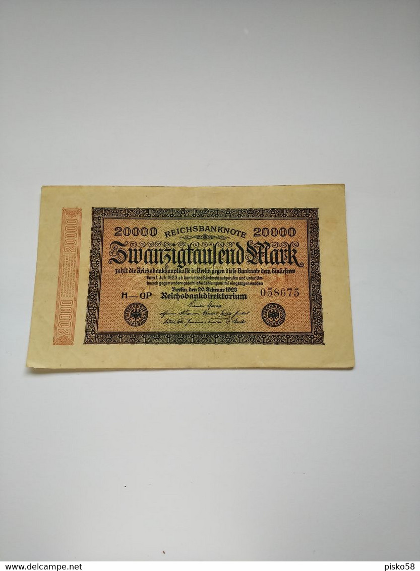 GERMANIA - P85b 20000M   20/2/1923 - - 20.000 Mark