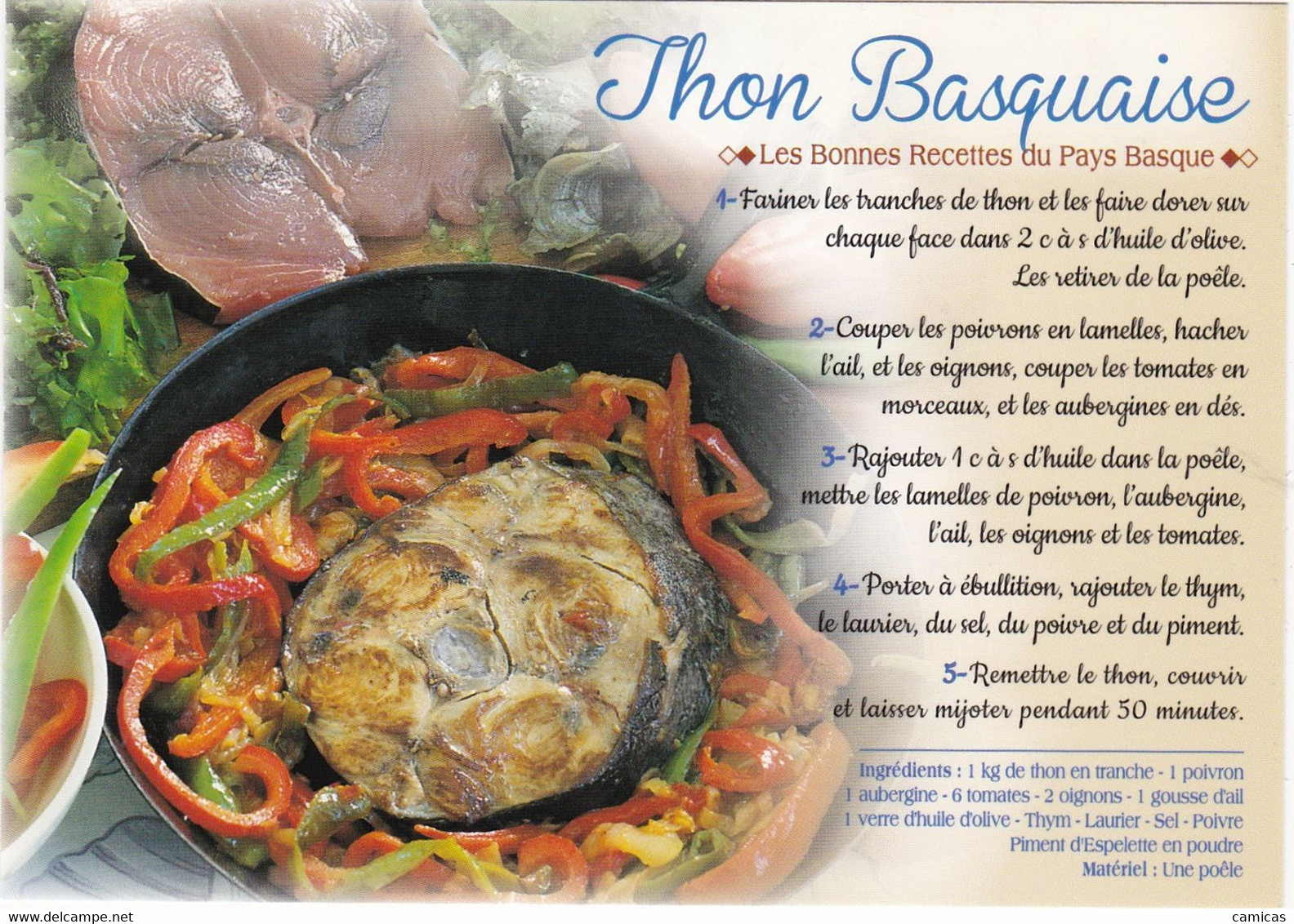 LE THON BASQUAISE  :  Edit: JACK N° 8988  (neuve) - Ricette Di Cucina