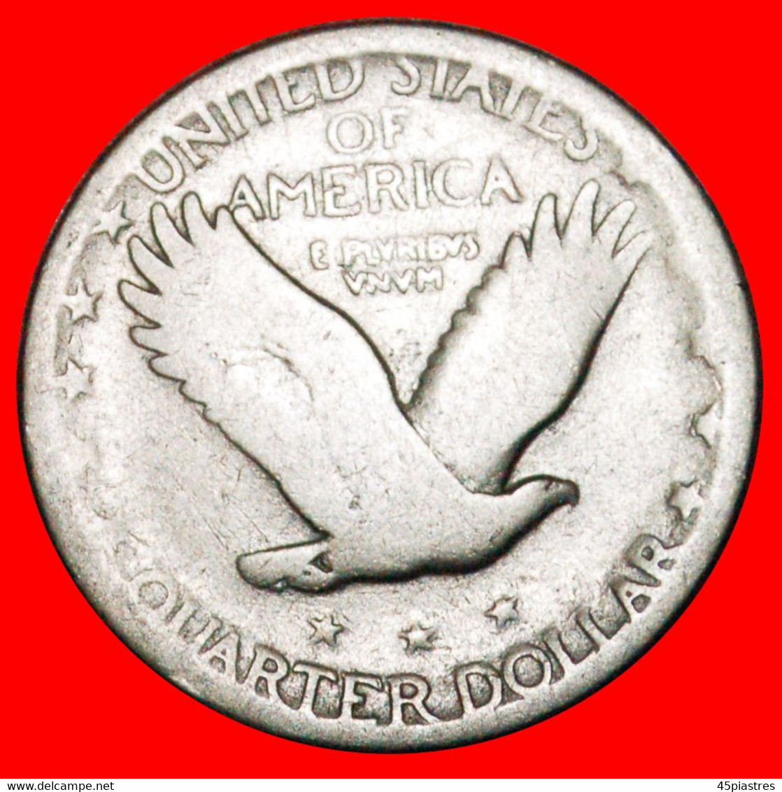 · SOLID SILVER (1917-1924): USA ★ 1/4 DOLLAR TYPE STANDING LIBERTY WITH EAGLE! LOW START★ NO RESERVE! - 1916-1930: Standing Liberty