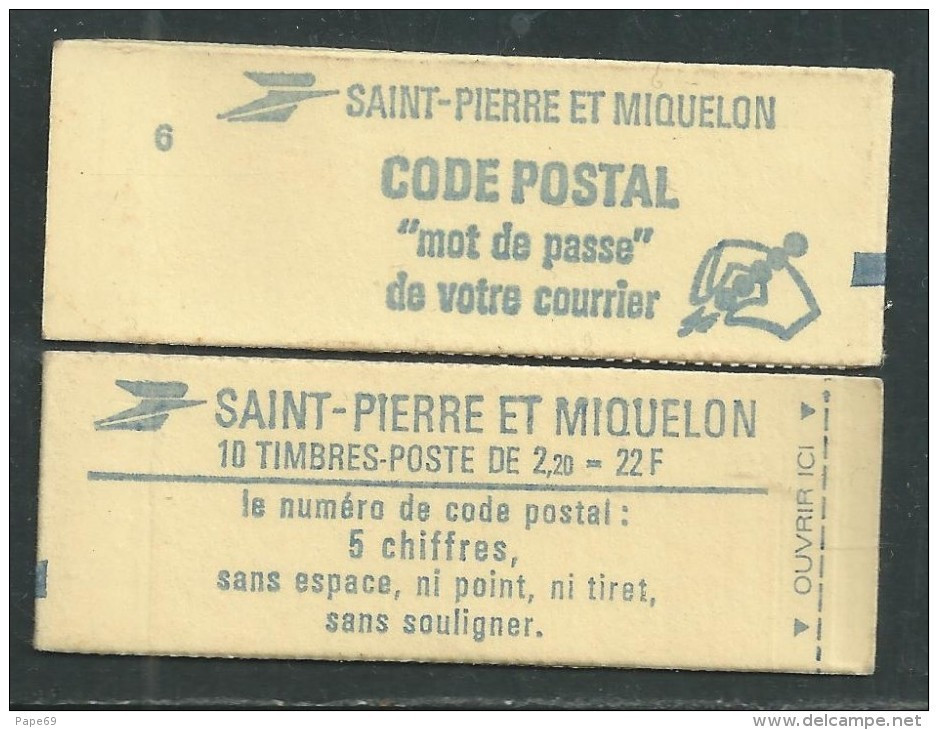 St Pierre Et Miquelon Carnet N° C 464 XX  Carnet De 10 X 2 F. 20 Liberté De Gandon, Le Carnet TB - Cuadernillos