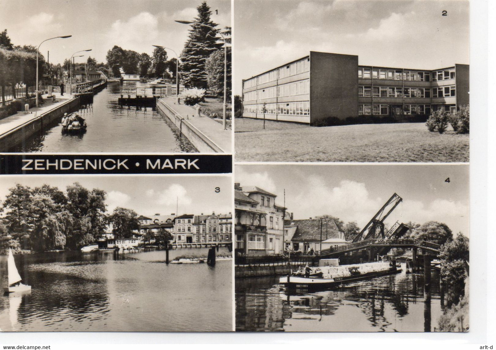 DC4831 - Postkarte Zehdenick Mark - Schleuse, Karl-Marx-Schule, An Der Havel, Zugbrücke - Zehdenick