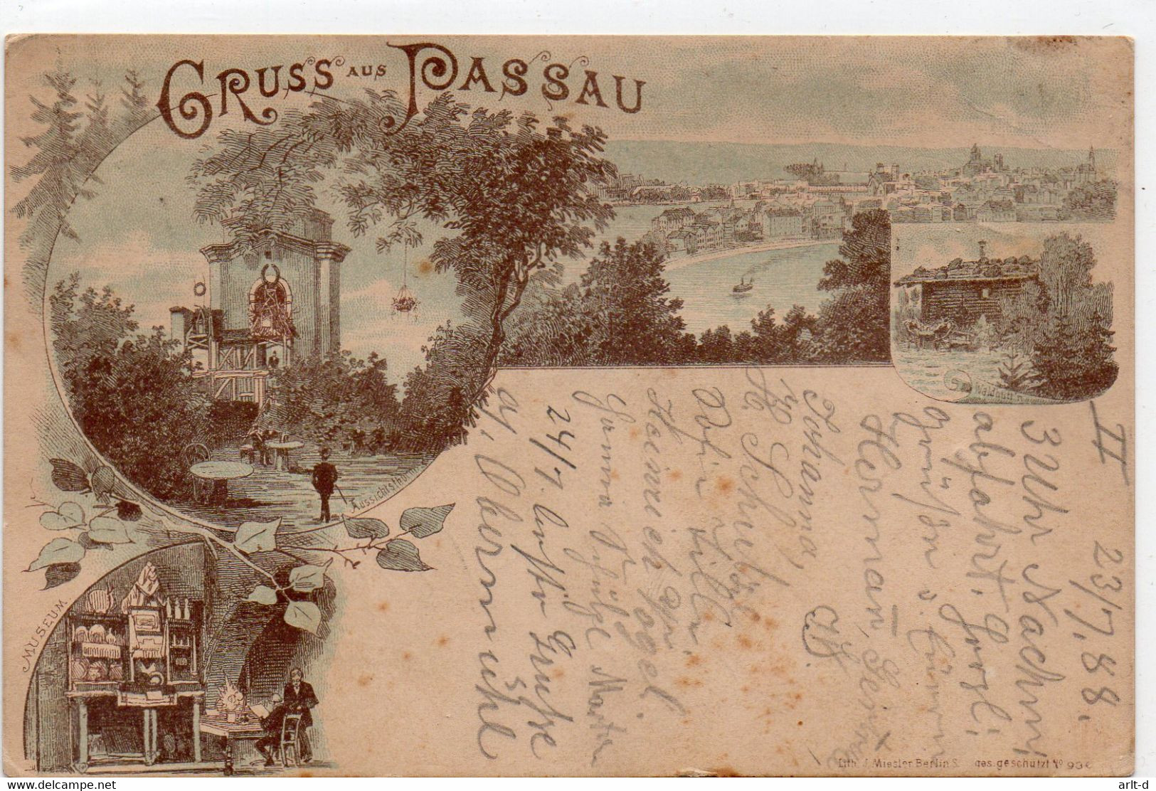 DC4833 - Ak Gruss Aus Passau Litho  - Vorläufer - 1888 ! - Passau