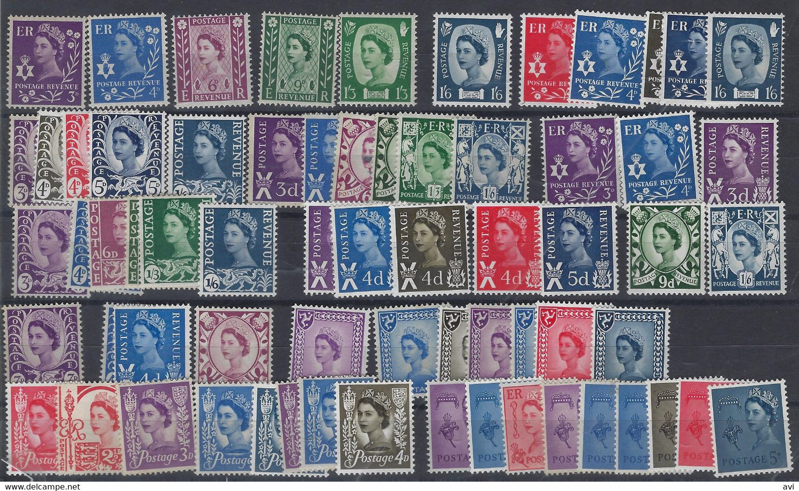 GB .  Large Lot Of MNH Stamps. Predecimal. - Other & Unclassified