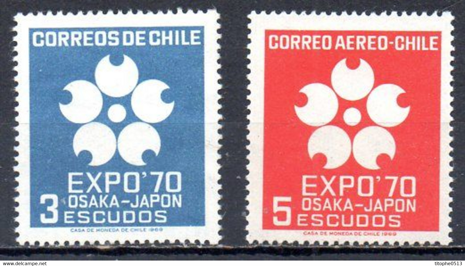 CHILI. N°339 + PA 260 De 1969. Expo'70. - 1970 – Osaka (Japón)