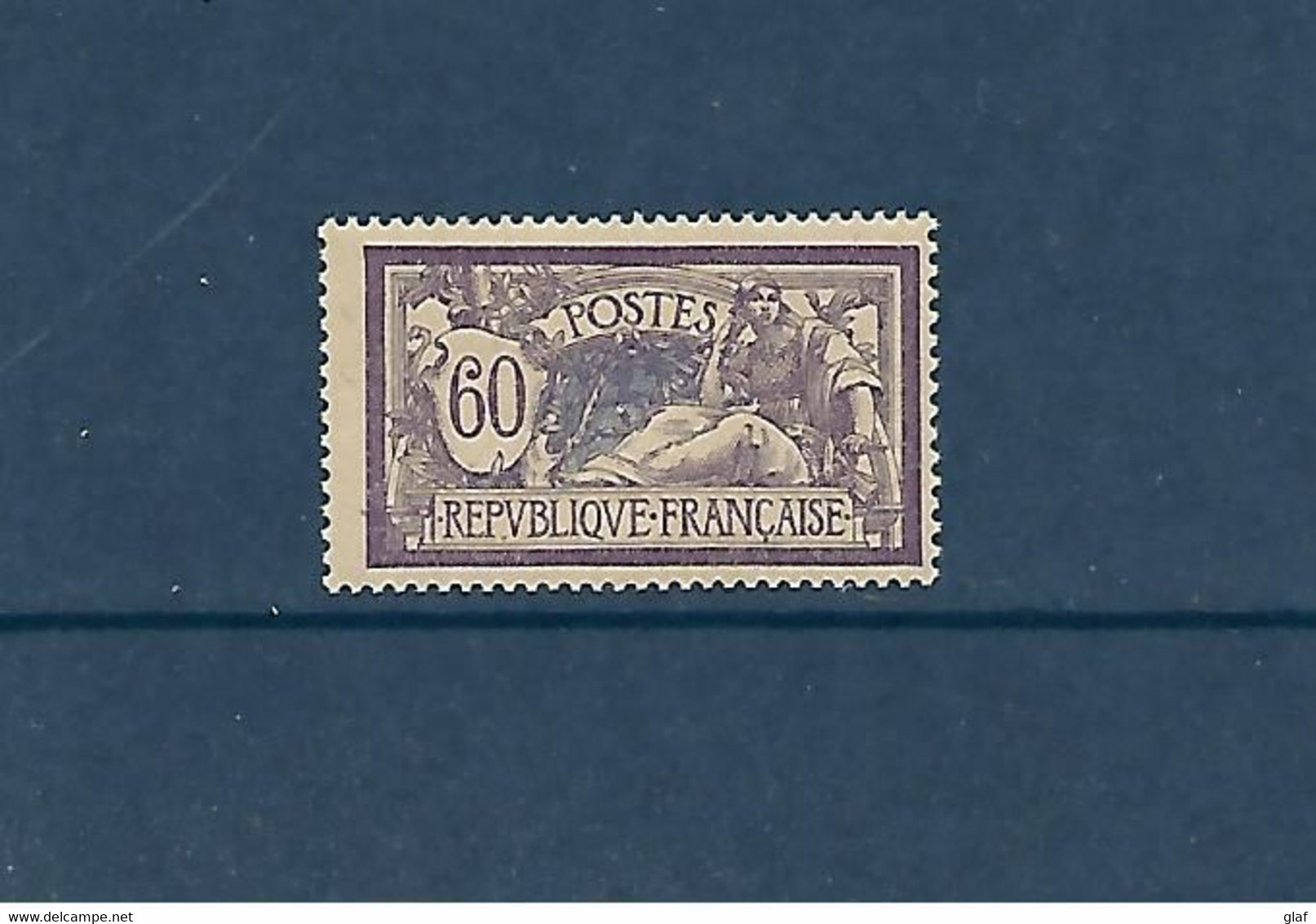 Type Merson 60 C Violet Et Bleu (YT 144) Neuf Sans Trace De Charnière - 1900-27 Merson