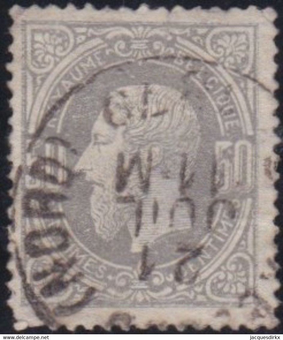 Belgie     .    OBP        .    35       .         O      .        Gebruikt  .   /   .   Oblitéré - 1869-1883 Leopoldo II