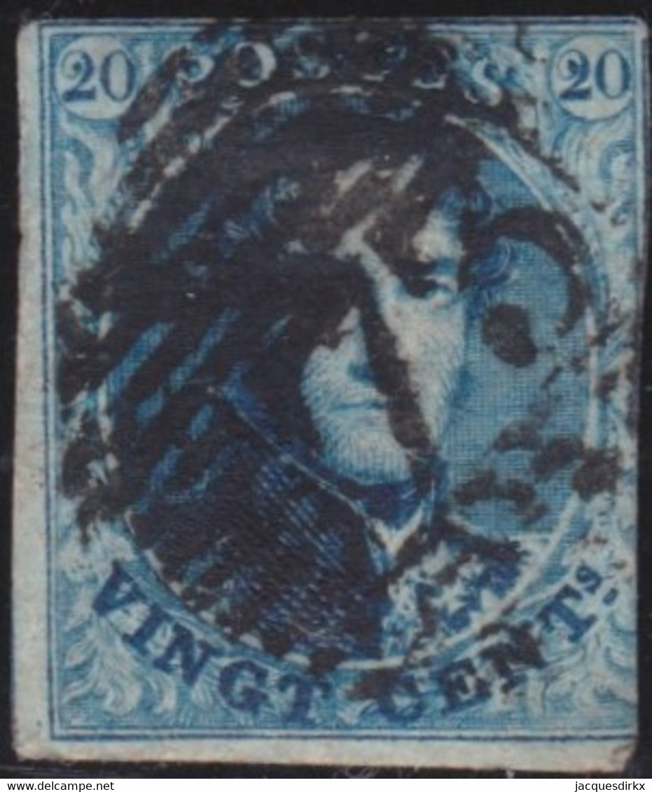 Belgie     .    OBP        .  7 A      .         O      .        Gebruikt  .   /   .   Oblitéré - 1851-1857 Medaillen (6/8)