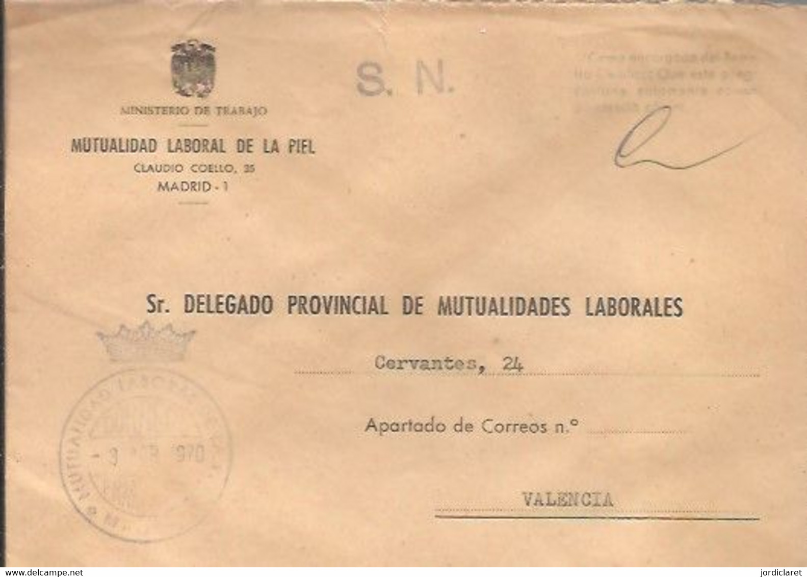 CARTA 1970 MADRID - Postage Free