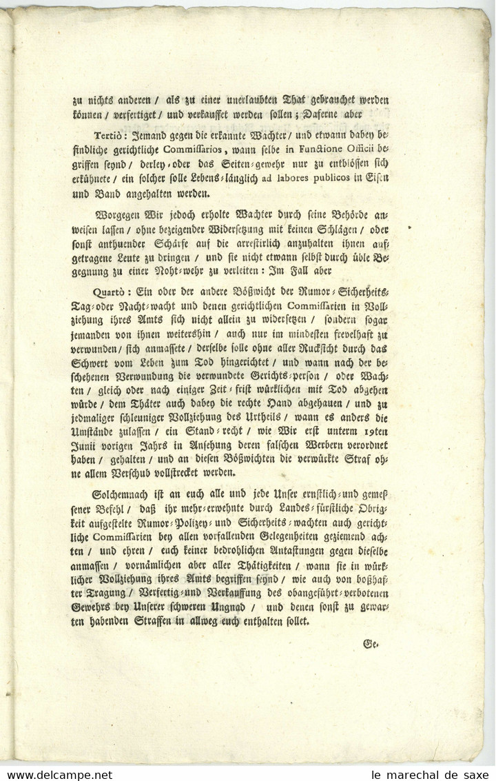 Maria Theresia 1754 Polizeipatent Wien Freiherr Von Haugwitz Mannagetta Sehr Interessant - Decrees & Laws