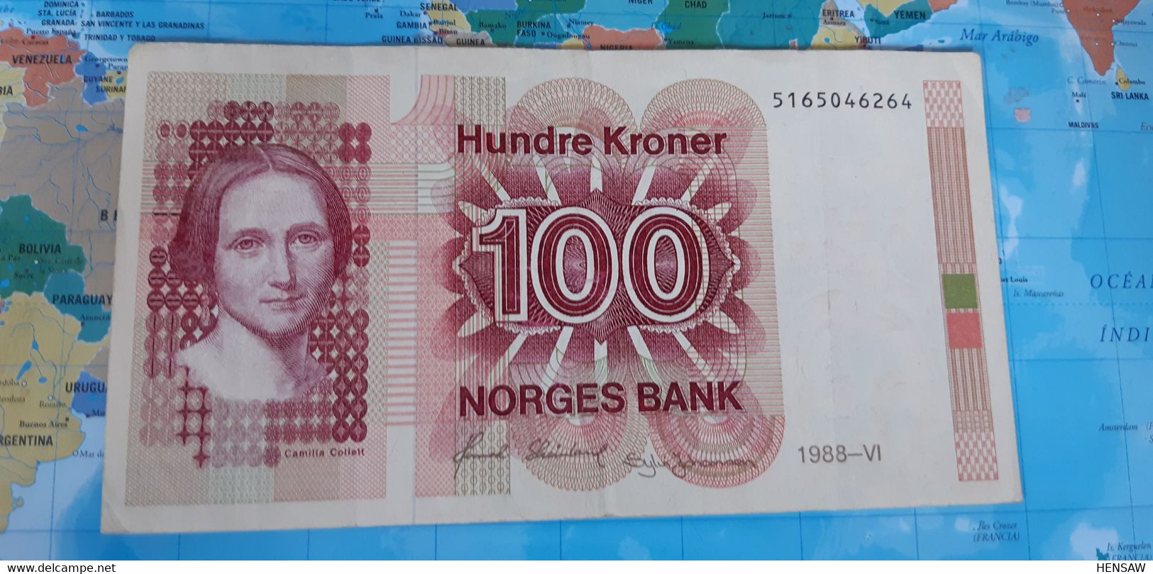 NORWAY 100  KRONER 1988 P43d VF - Norvège