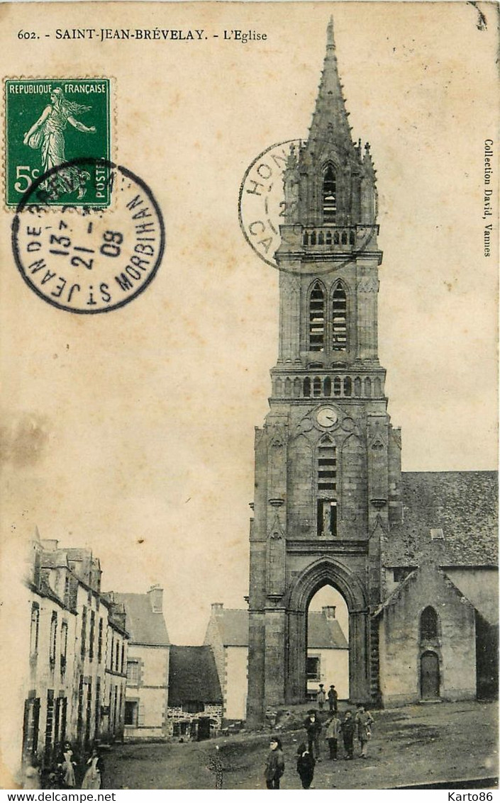 St Jean Brévelay * Rue Et Place De L'église - Saint Jean Brevelay