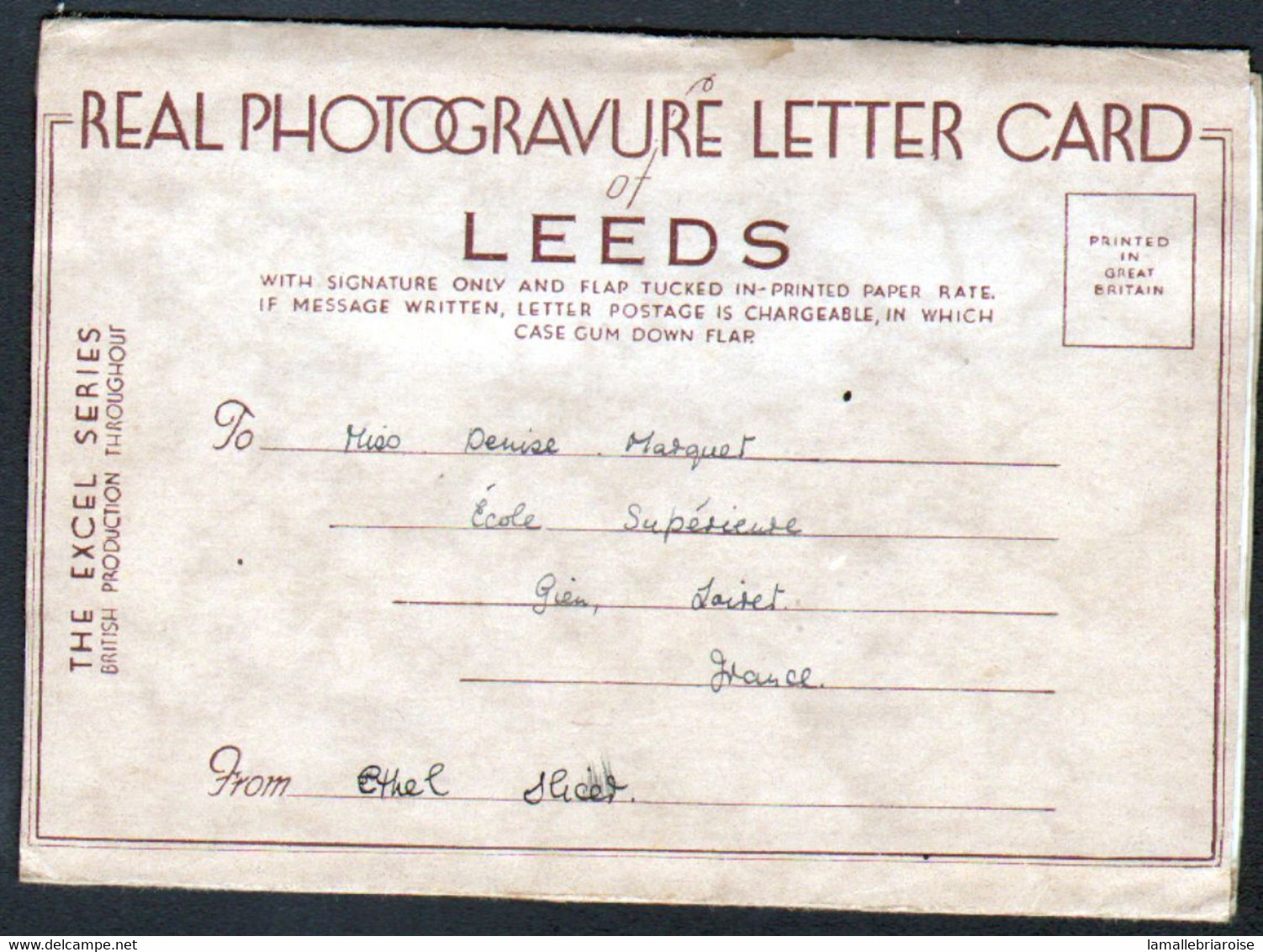 Real Photogravure Letter Card Of LEEDS - Leeds