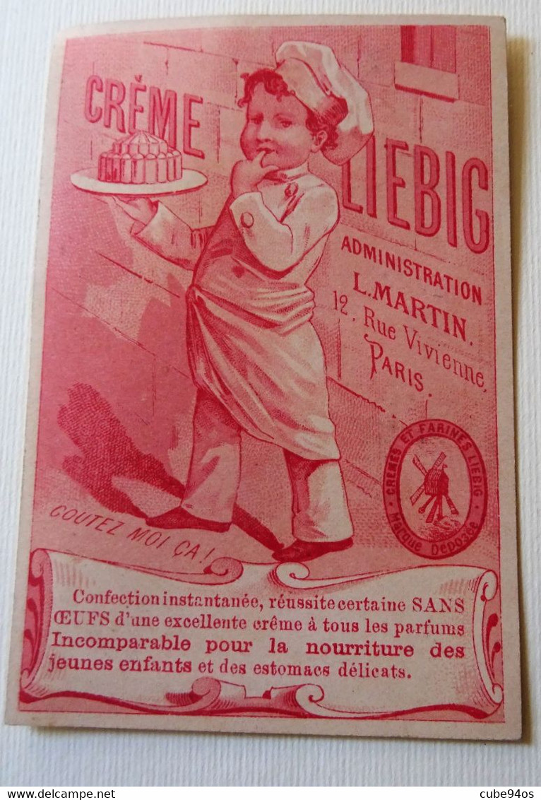 RARE CHROMO LIEBIG 1878--RECETTE AU DOS. RECETTE DE DESSERT. - Liebig