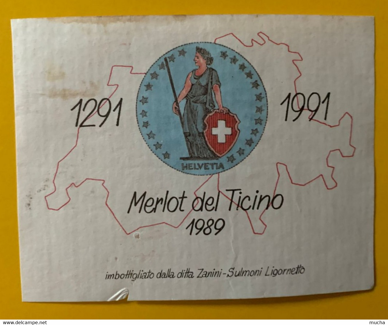 16672 - 700e De La Confédération Merlot Del Ticino 1989 - 700 Jahre Schweiz. Eidgenossenschaft