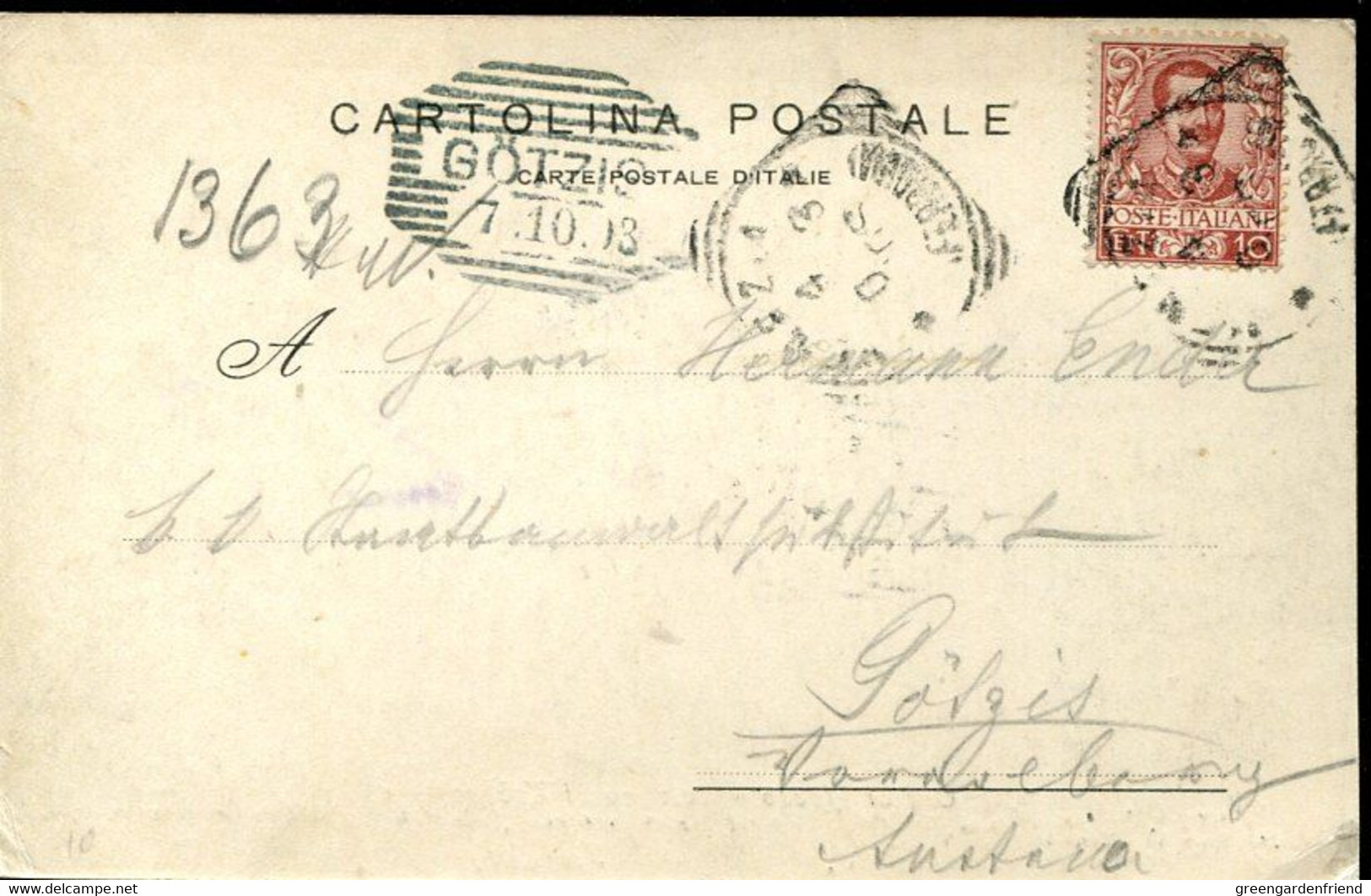 60039 Italia, Postcard Circuled 1913 Venezia, Venice Ora Di Riposo Colonna Di Todaro - Venezia