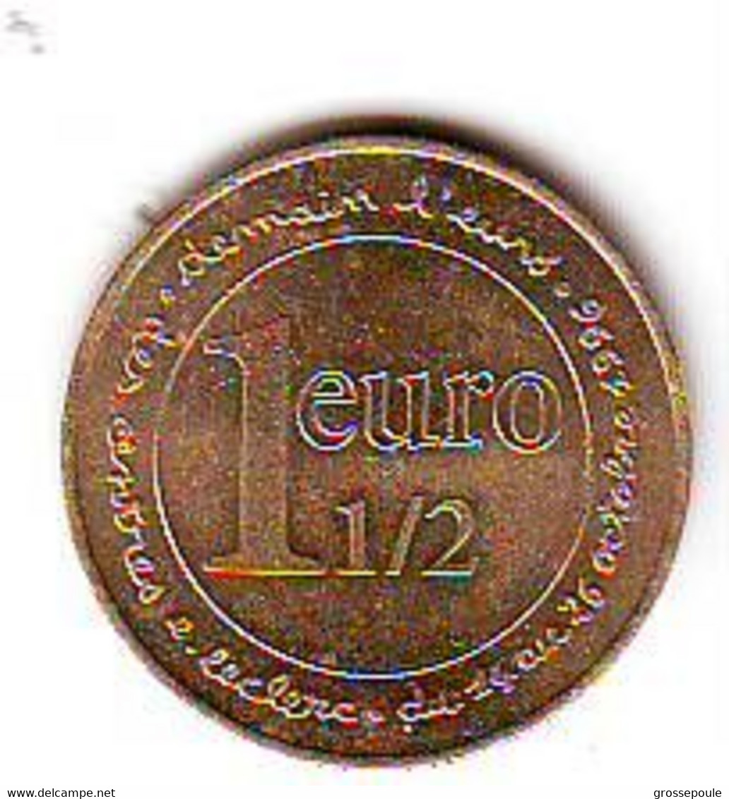 Jeton Ou Médaille Publicitaire 1 Euro 1/2  - DEMAIN L' EURO DES  CENTRES LECLERC - DU 14 AU 26 OCTOBRE 1996 - Autres & Non Classés