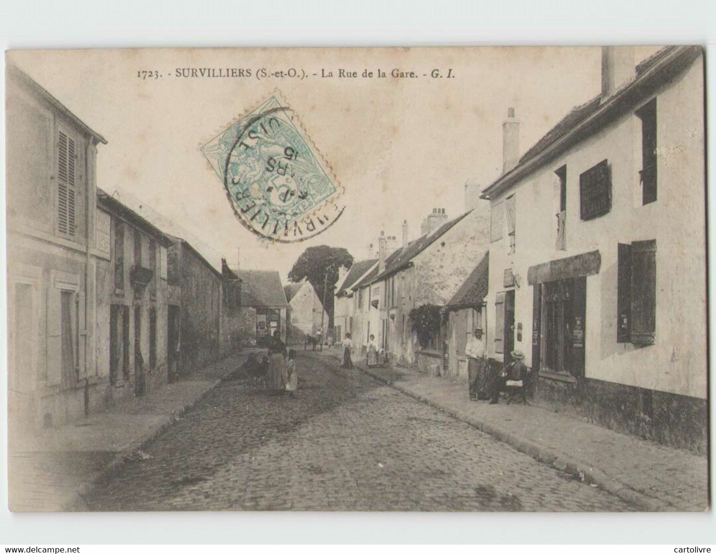95 SURVILLIERS ... La Rue De La Gare (1723) Circulée En 1905 - Survilliers