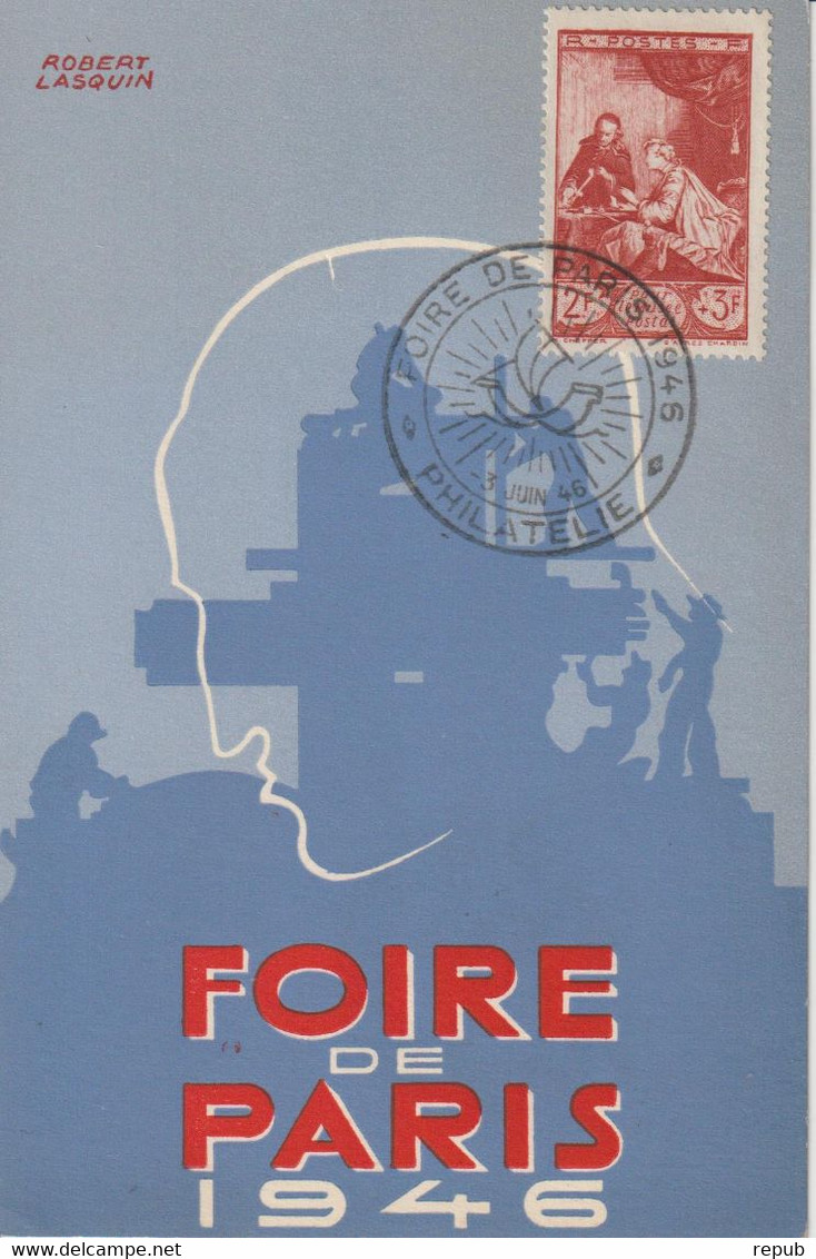 France 1946 Cachet Foire De Paris - Cachets Commémoratifs