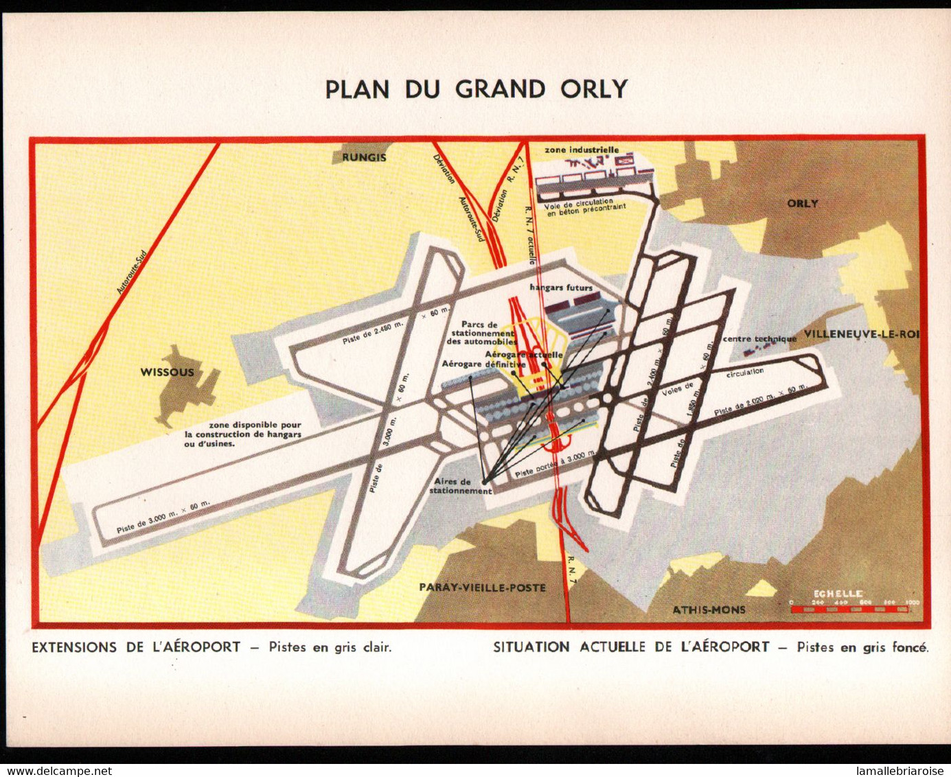 Aviation, Plan Du Grand Orly. . Format 31 X 24 Cm - Autres Plans