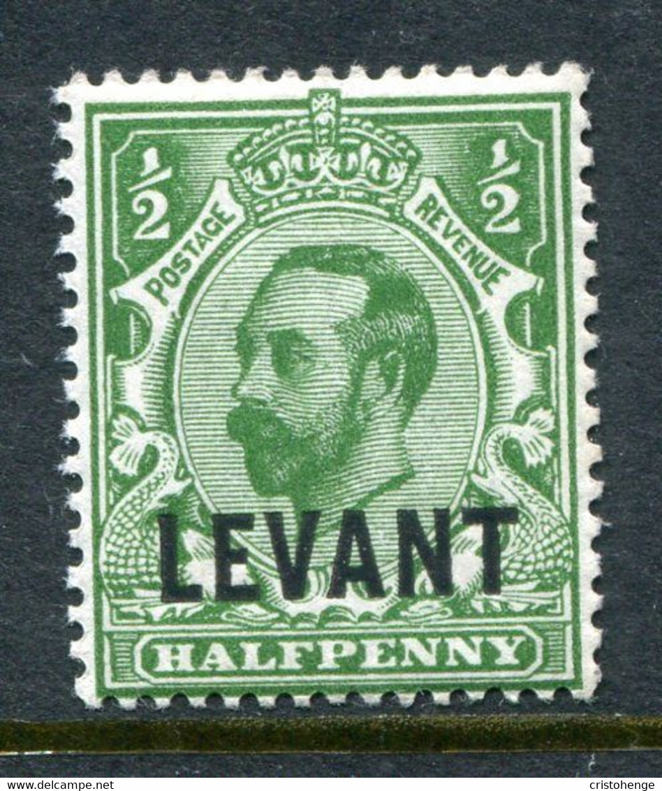 British Levant 1911-13 British Currency - KGV - Die A - ½d Green HM (SG L12) - Levante Britannico