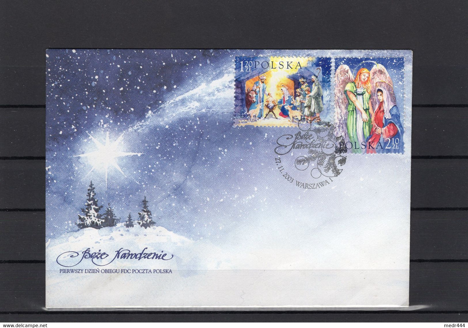 Poland/Pologne 2003 - Christmas - FDC - Merry Christmas -  Excellent Quality - Otros & Sin Clasificación