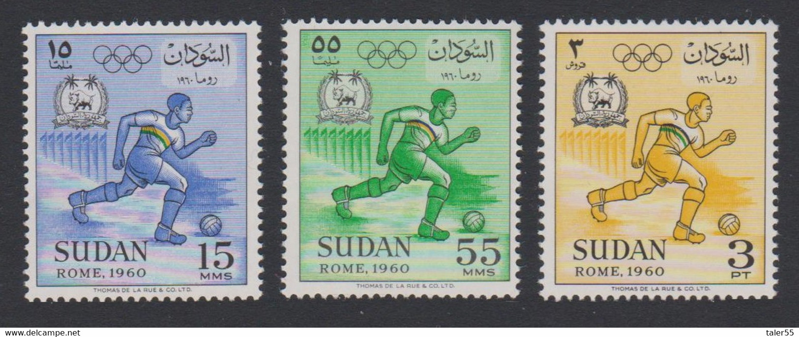 Sudan Olympic Games Roma 3v MNH SG#155-157 SC#130-132 - Soedan (1954-...)