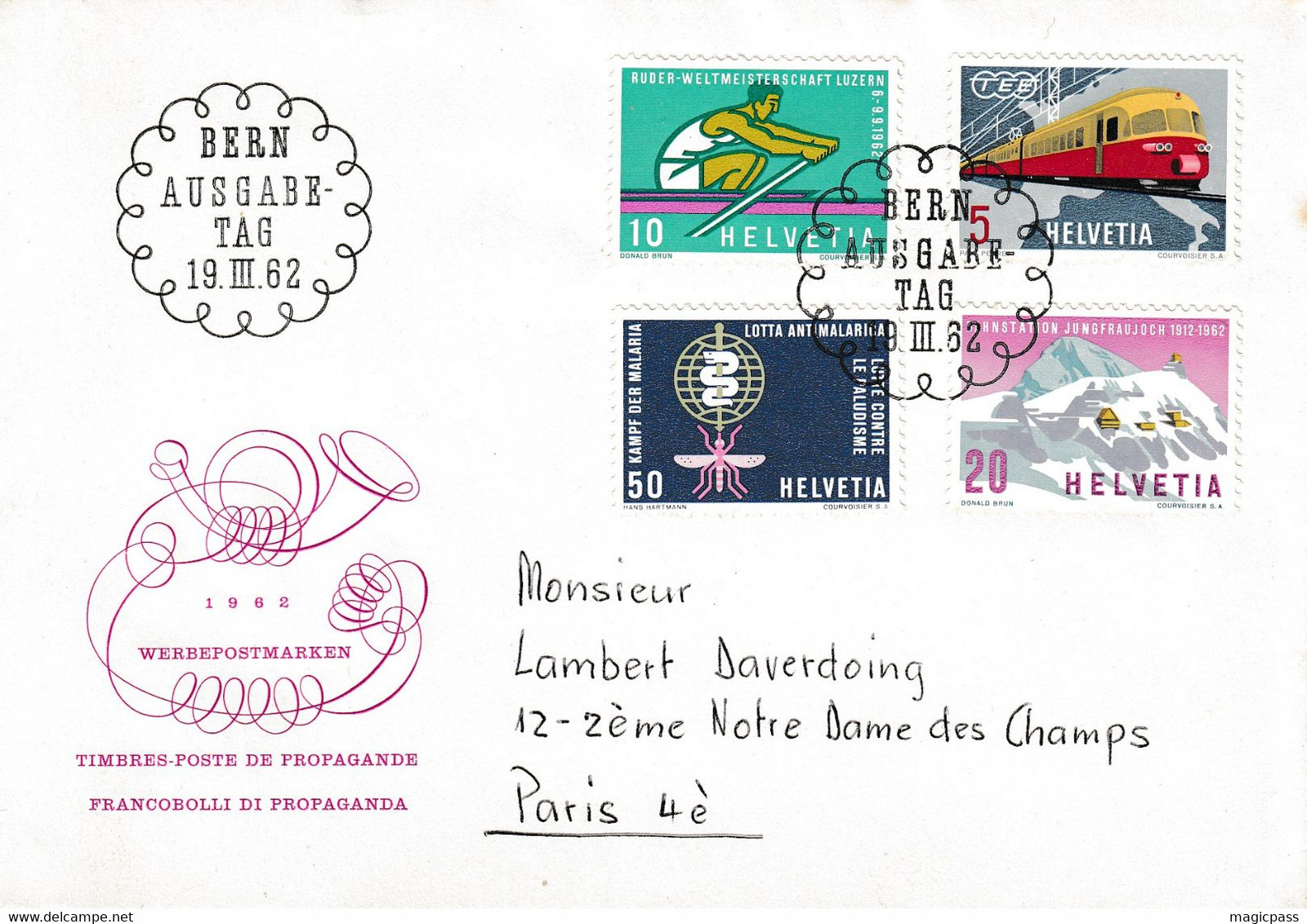 #254. Z385-8,M747-50,Y689-92. FDC 19-03-1962. - FDC