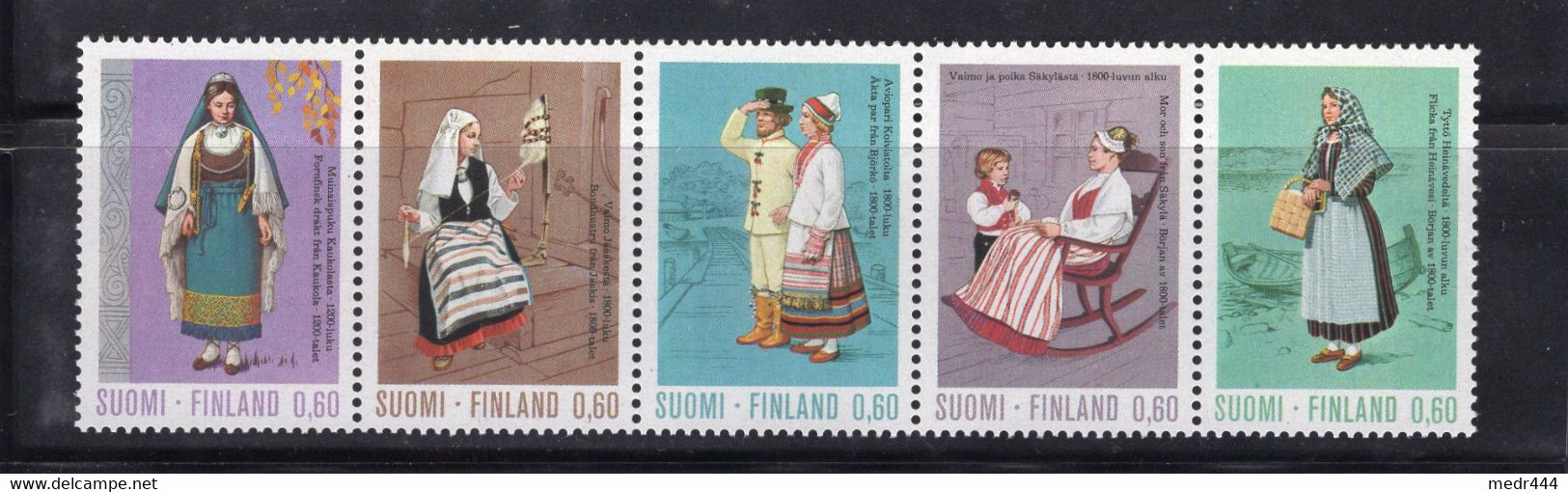 Finland 1973 - Traditional And Regional Costumes - Strip Of 5 Stamps - MNH**  -  Excellent Quality - Autres & Non Classés