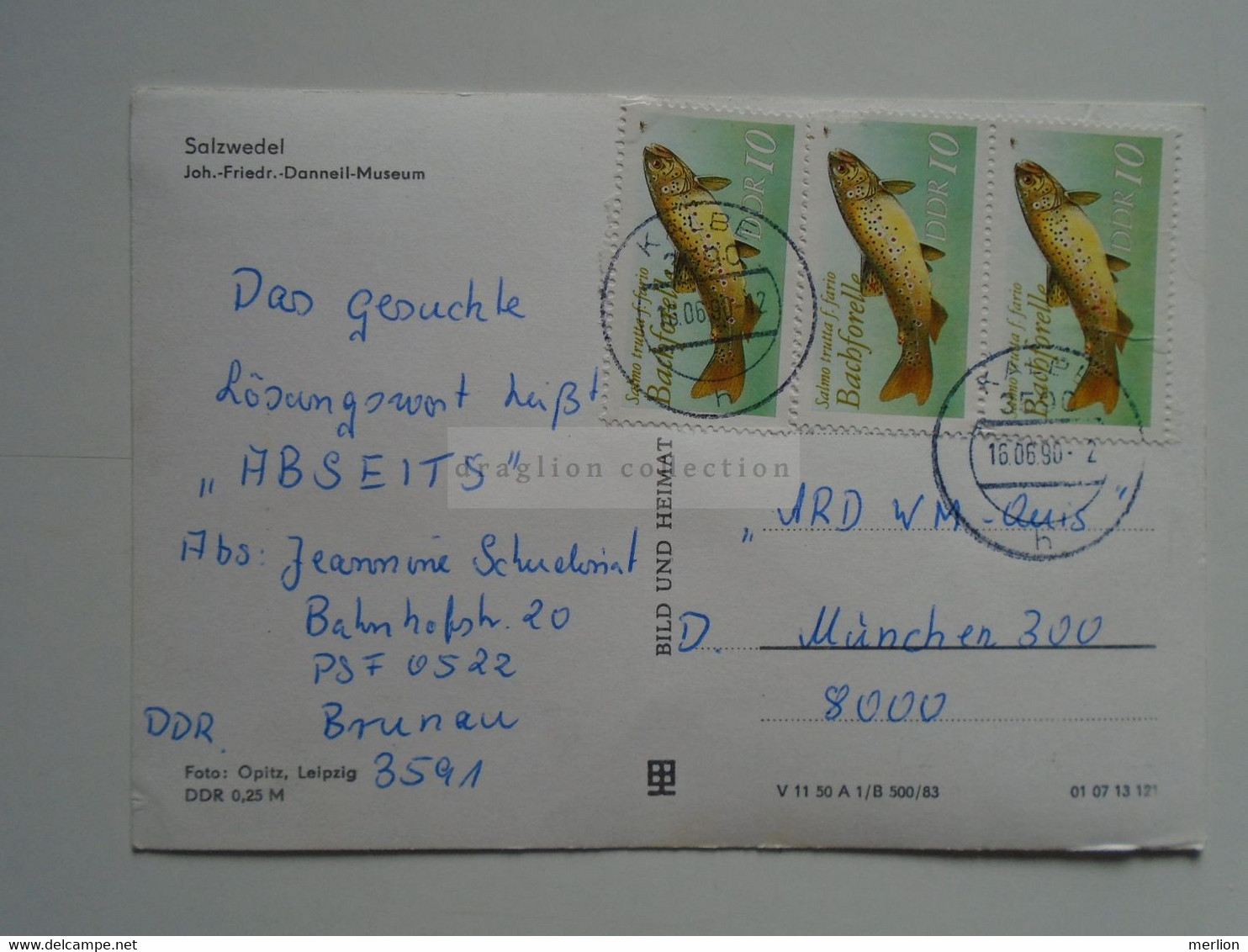 D175515     AK   Salzwedel  -stamp Fish - Salzwedel