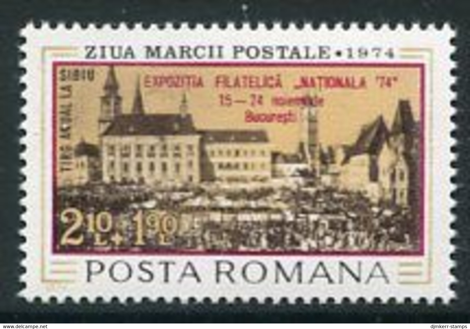 ROMANIA 1974 NATIONALA Stamp Exhibition MNH / **..  Michel  3237 - Nuovi