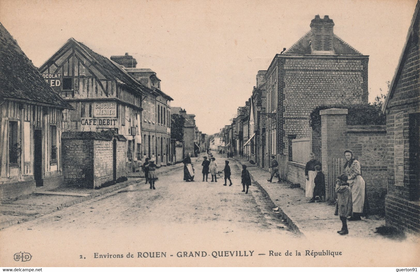 (CPA 76) GRAND QUEVILLY  /  Rue De La République - - Le Grand-quevilly