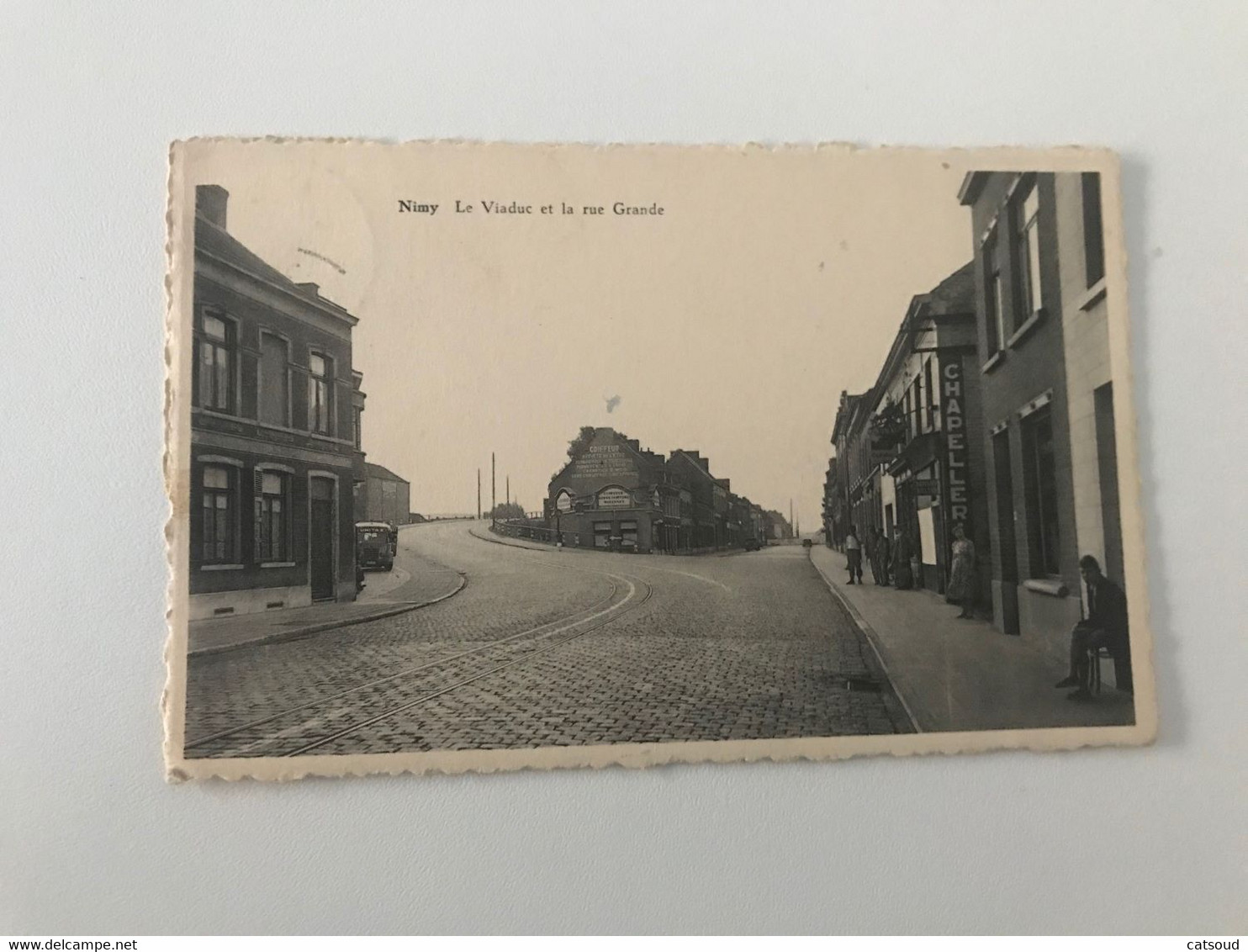 Carte Postale Ancienne  Nimy  Le Viaduc Et La Rue Grande - Mons