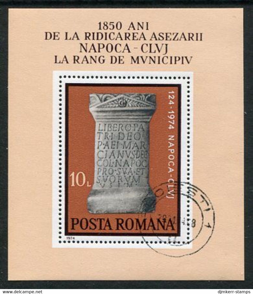 ROMANIA 1974 Anniversary Of Cluj Napoca Used..  Michel Block 111 - Oblitérés