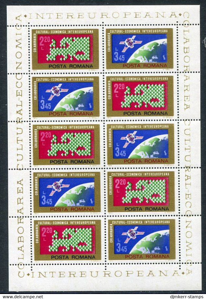 ROMANIA 1974 INTEREUROPA Sheetlet MNH / **.  Michel 3189-90 Kb - Unused Stamps