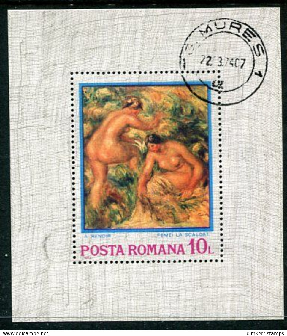 ROMANIA 1974 Impressionist Painting Block Used.  Michel Block 110 - Blocks & Sheetlets