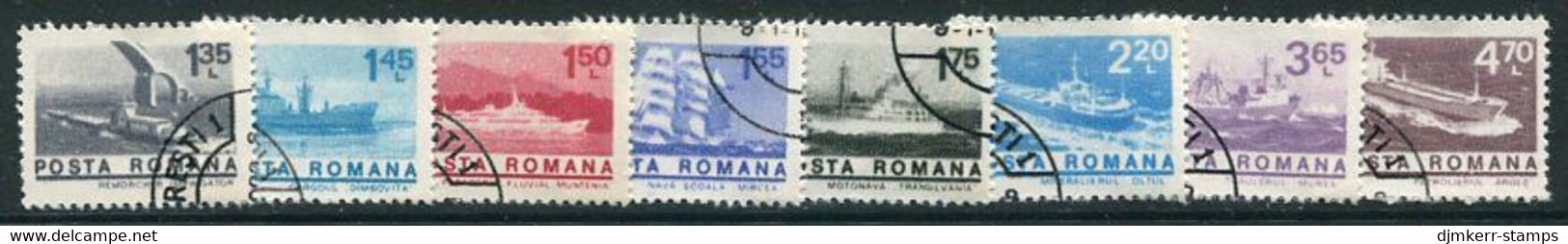 ROMANIA 1974 Definitive: Ships Used.  Michel 3167-74 - Usati