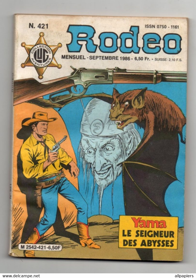 Petit Format Rodéo N°421 Tex - Les Aristos - Le Bourdon - Editions Lug De 1986 - Lug & Semic