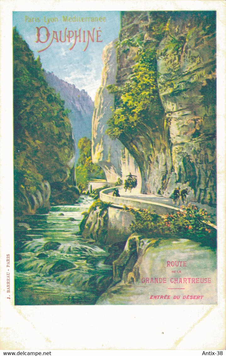 J106 - Illustrateur Hugo D'Alesi - Reproduction Affiche PLM Dauphiné - Route De La Grande Chartreuse - D'Alési, Hugo