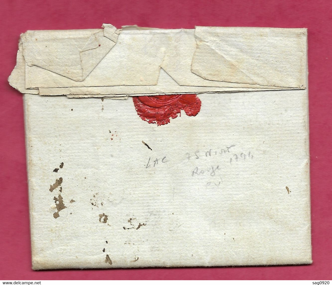Deux Sevres-Lettre (De Frontenay) Avec Marque Rouge 75 NIORT. Pour Bordeaux-1794 - 1801-1848: Precursors XIX