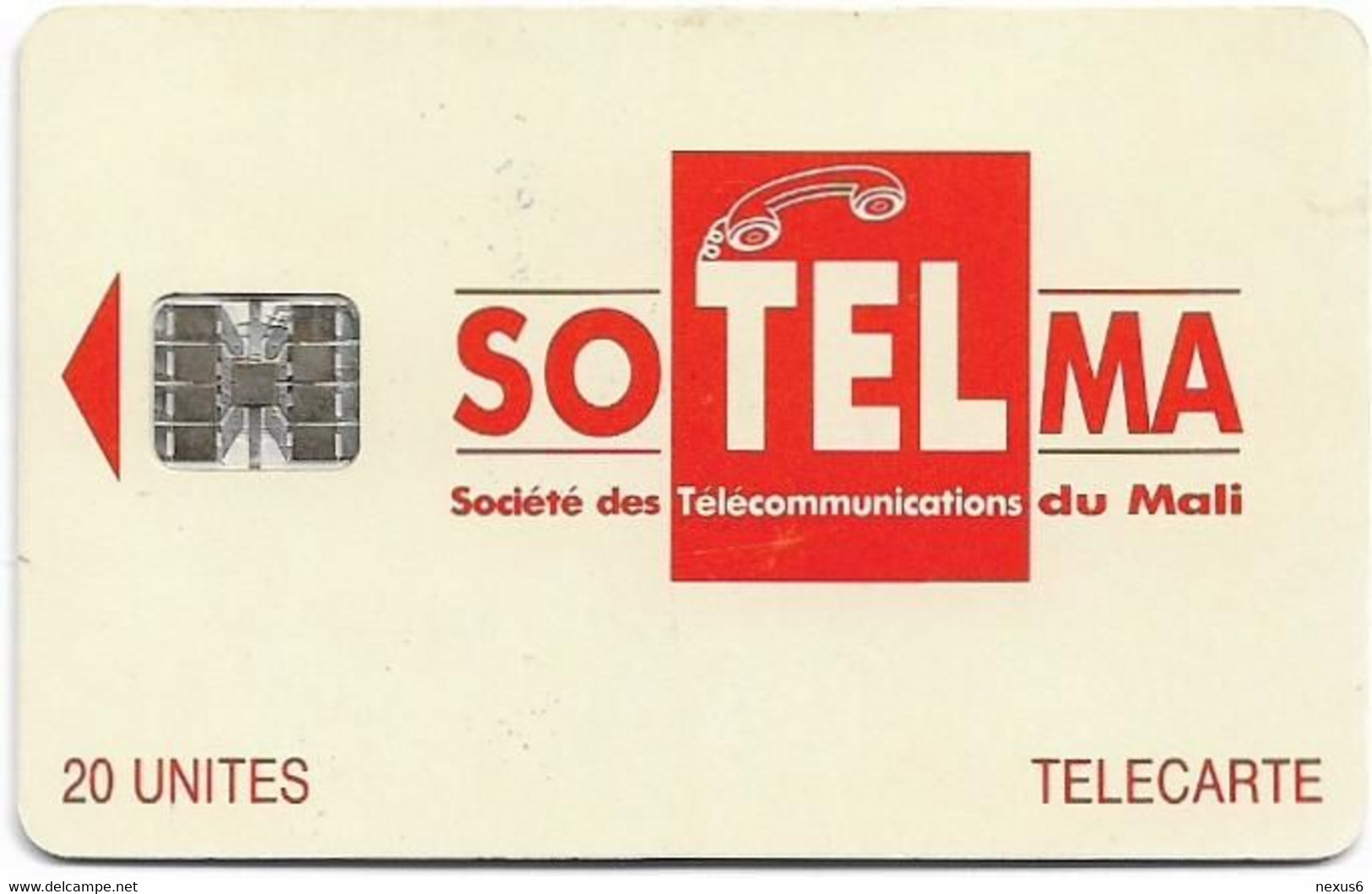 Mali - SoTelMa - Orange Logo, Cn. C46145510, SC7 Iso, 03.1995, 20U, Used - Malí