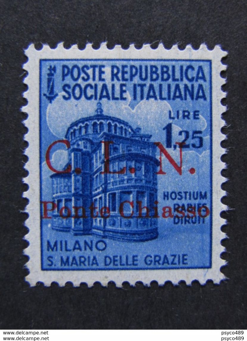 ITALIA RSI CLN Comitati Di Liberazione-1945- "Ponte Chiasso" £. 1,25 MLH* (descrizione) - Centraal Comité Van Het Nationaal Verzet (CLN)