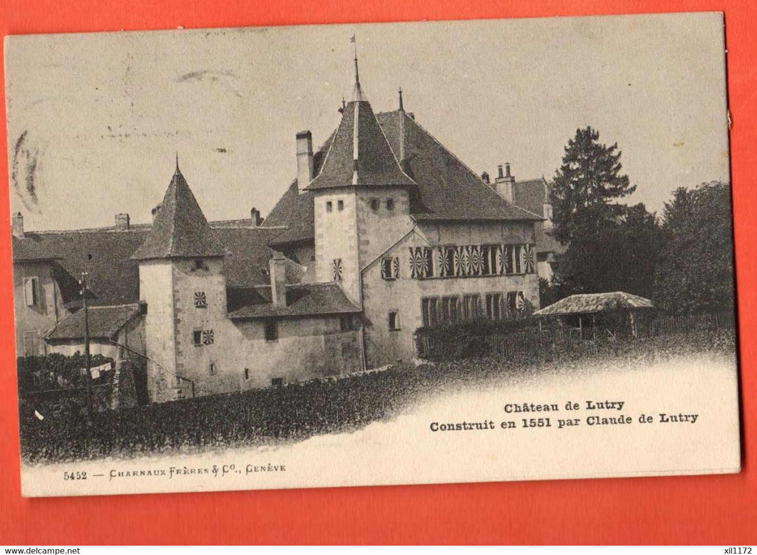 ZBR-05  Lavaux Château De Lutry Construit En 1531 Par Claude De Lutry. Charnaux 5432 Cachet 1905 - Lutry